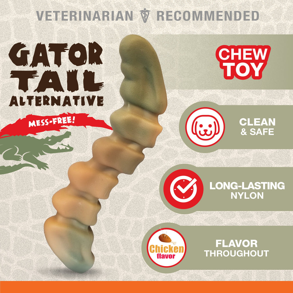 Nylabone Power Chew Gator Tail Alternative Chew Toy Chicken, 1ea/Large/Giant  Up To 50 Lbs. 1 ct