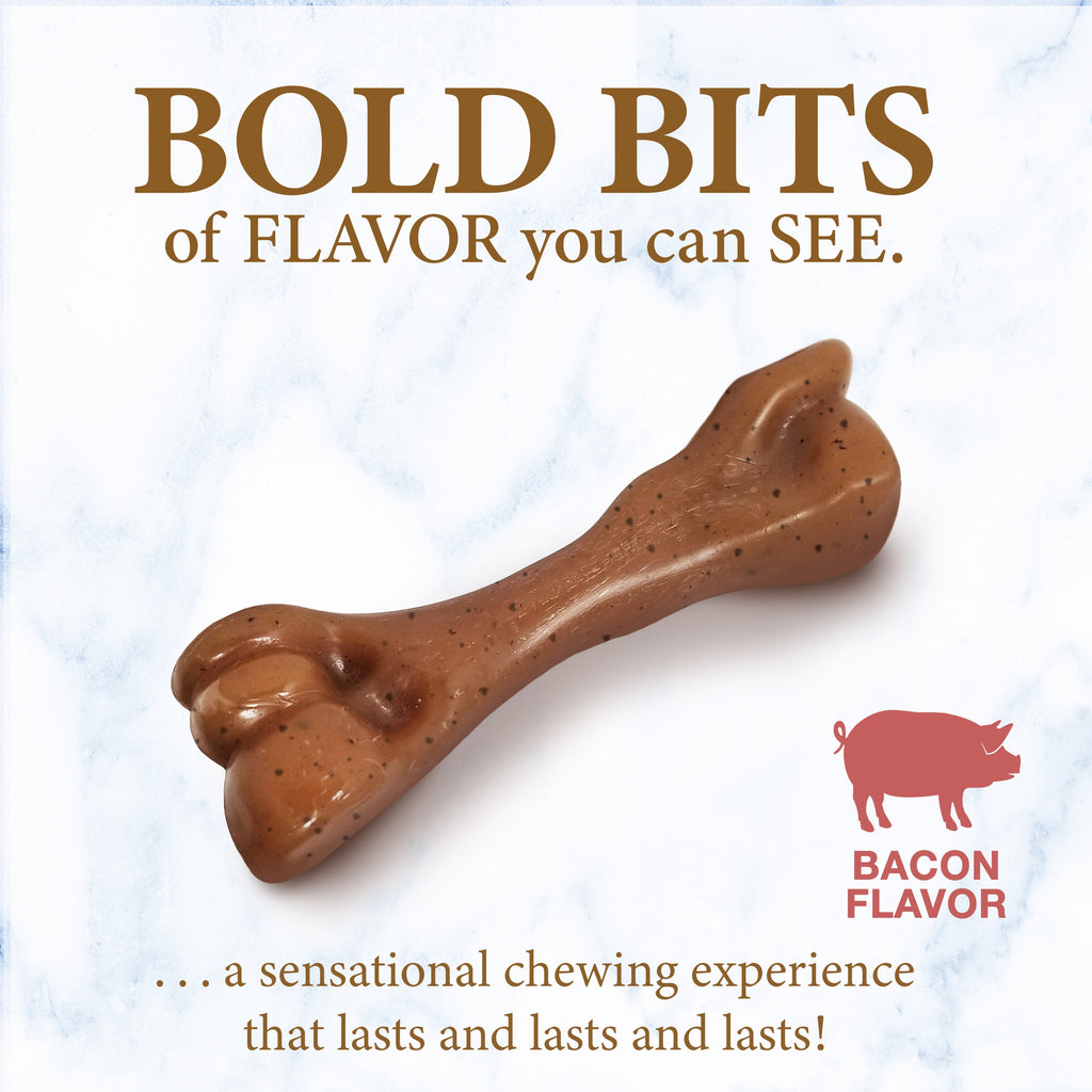 Nylabone Gourmet Style Strong Femur Puppy Chew Toy Bacon, 1ea/SMall/Regular  Up To 25 Ibs. 1 ct