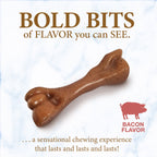 Nylabone Gourmet Style Strong Femur Puppy Chew Toy Bacon, 1ea/SMall/Regular  Up To 25 Ibs. 1 ct