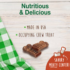 Nylabone Healthy Edibles Meaty Center AllNatural Long Lasting Chew Treats Beef, 1ea/SMall  Up To 30 Lbs. 12 ct