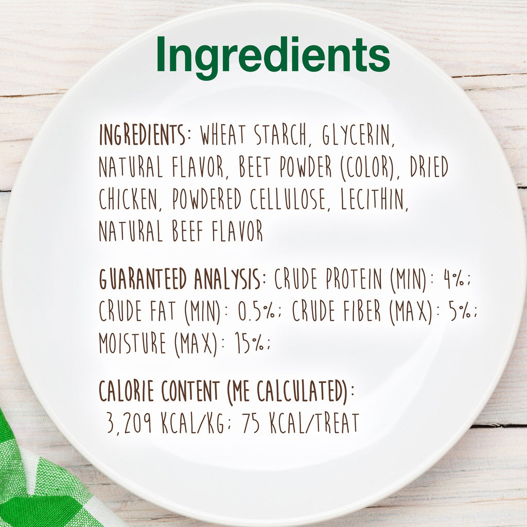 Nylabone Healthy Edibles Meaty Center AllNatural Long Lasting Chew Treats Beef, 1ea/SMall  Up To 30 Lbs. 12 ct