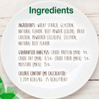 Nylabone Healthy Edibles Meaty Center AllNatural Long Lasting Chew Treats Beef, 1ea/SMall  Up To 30 Lbs. 12 ct