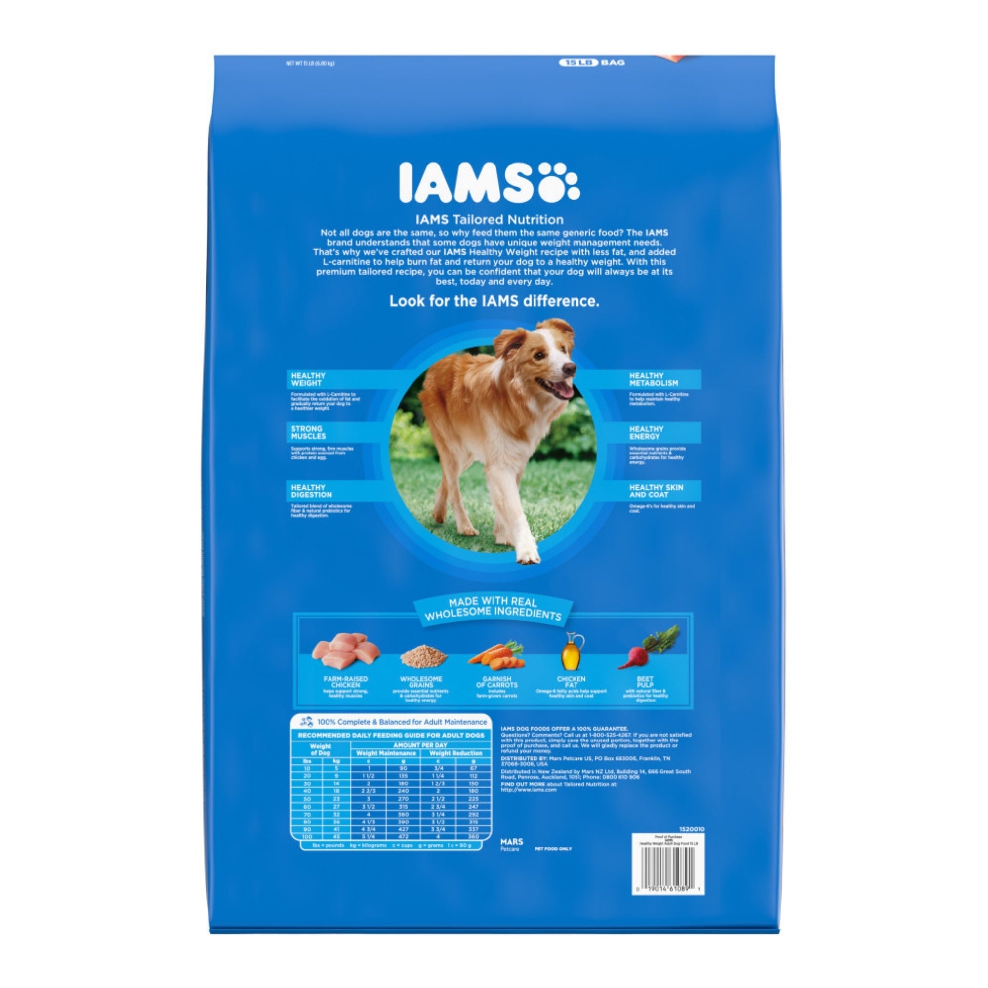 IAMS Healthy Weight Adult Dry Dog Food Chicken 15lb