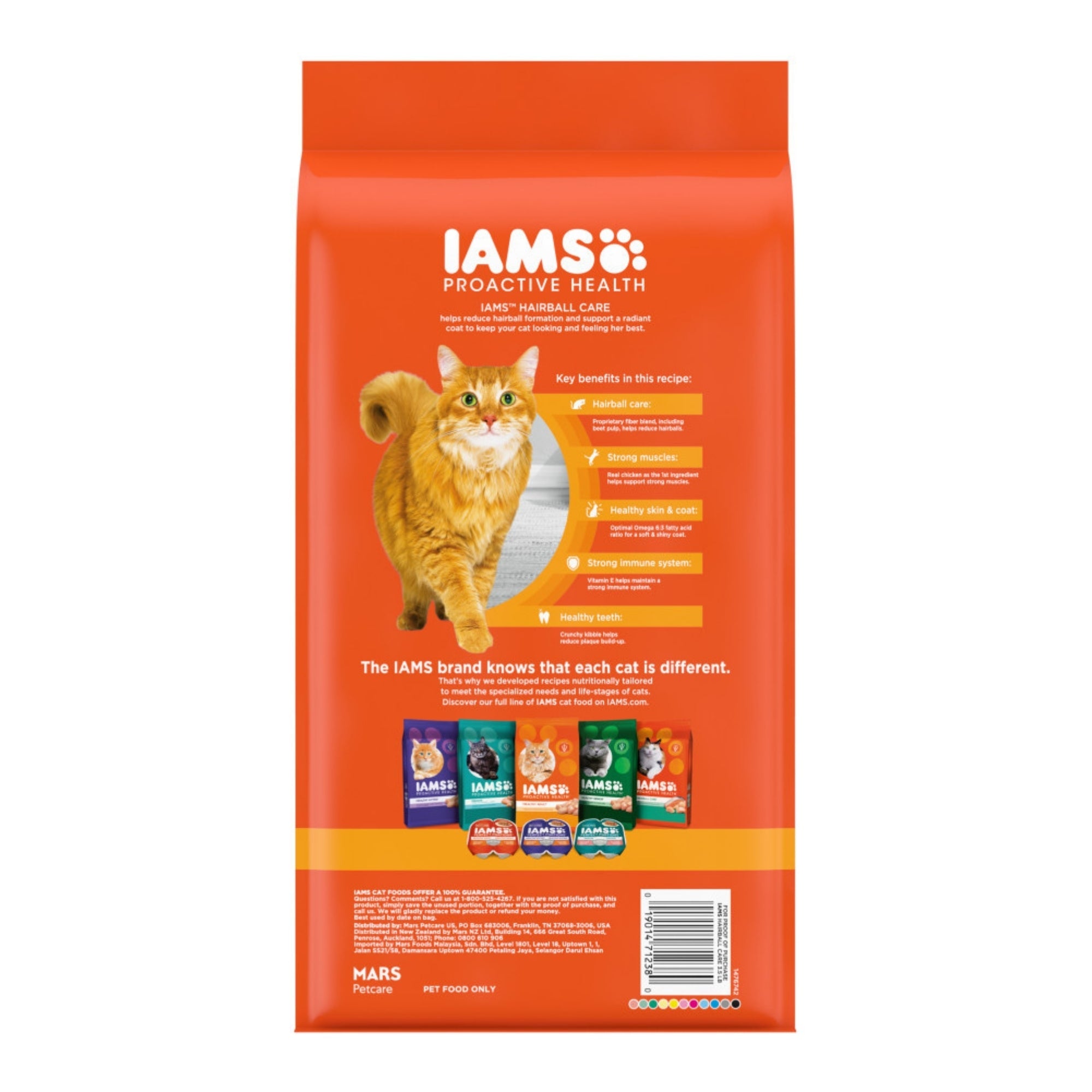IAMS Proactive Health Hairball Care Adult Dry Cat Food Chicken & Salmon 3.5lb
