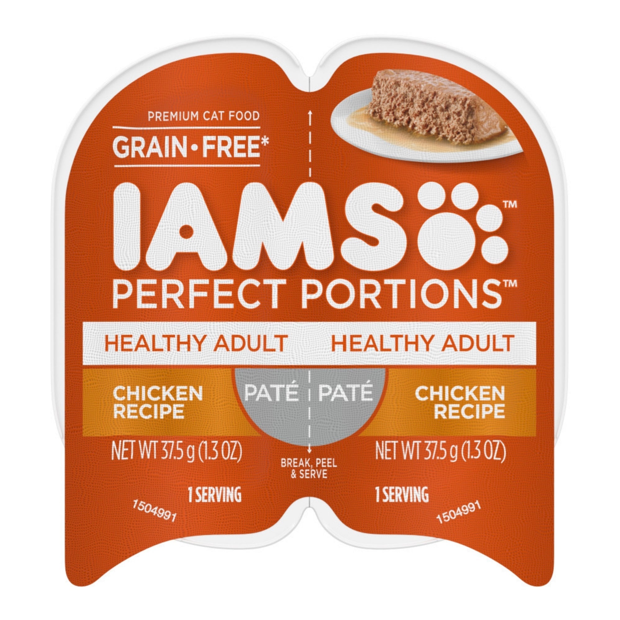 IAMS Perfect Portions Grain Free Healthy Paté Adult Wet Cat Food Chicken 2.6oz 24pk