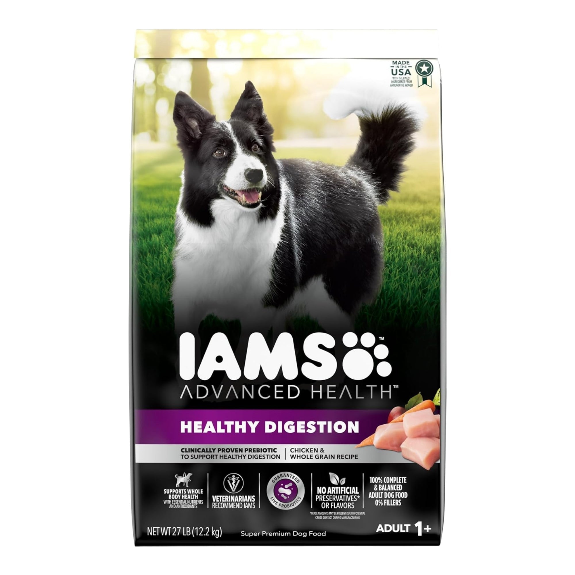 IAMS Advanced Healthy Digestion Adult Dry Dog Food Chicken & Whole Grains 27lb