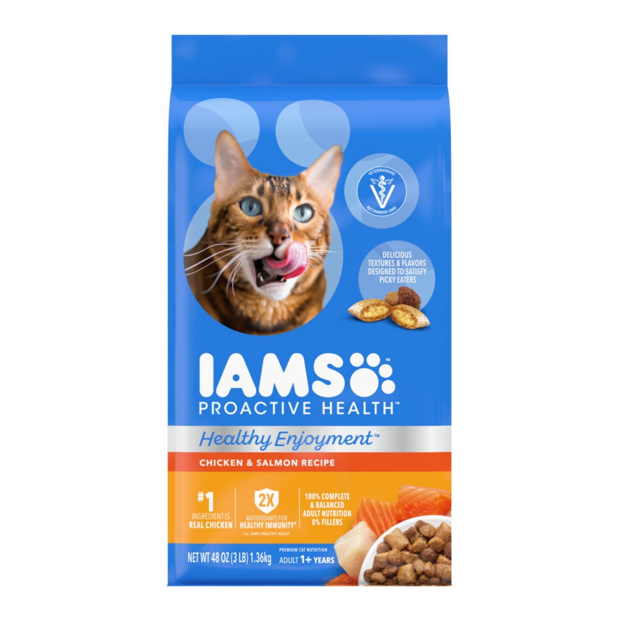 IAMS ProActive Health Healthy Enjoyment Dry Cat Food Chicken & Salmon 3lb