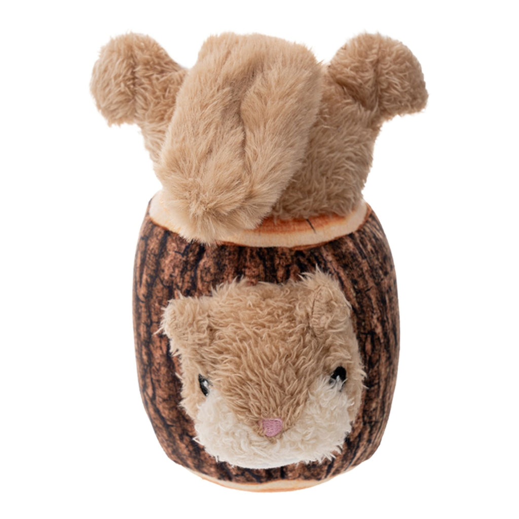Territory Dog Plush Animated Squirrel In A Log 7.1 Inches