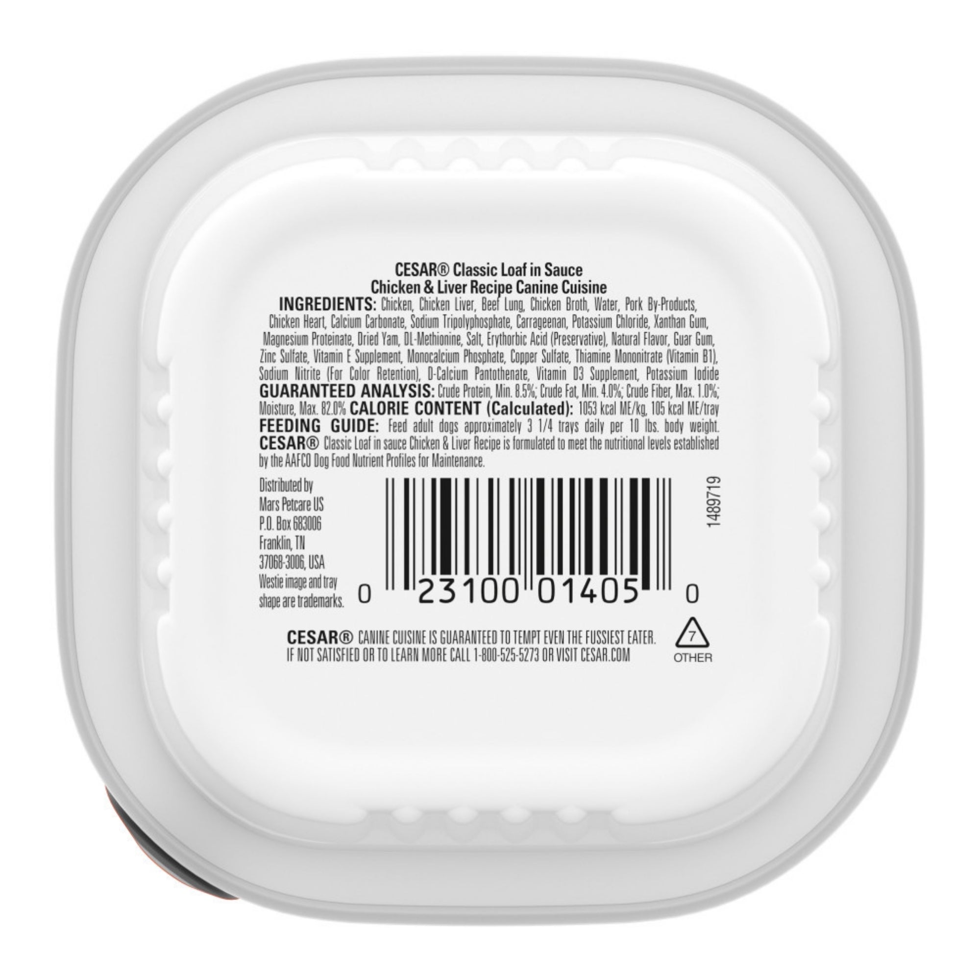 Cesar Classic Loaf in Sauce Adult Wet Dog Food Chicken & Liver 3.5oz 24pk