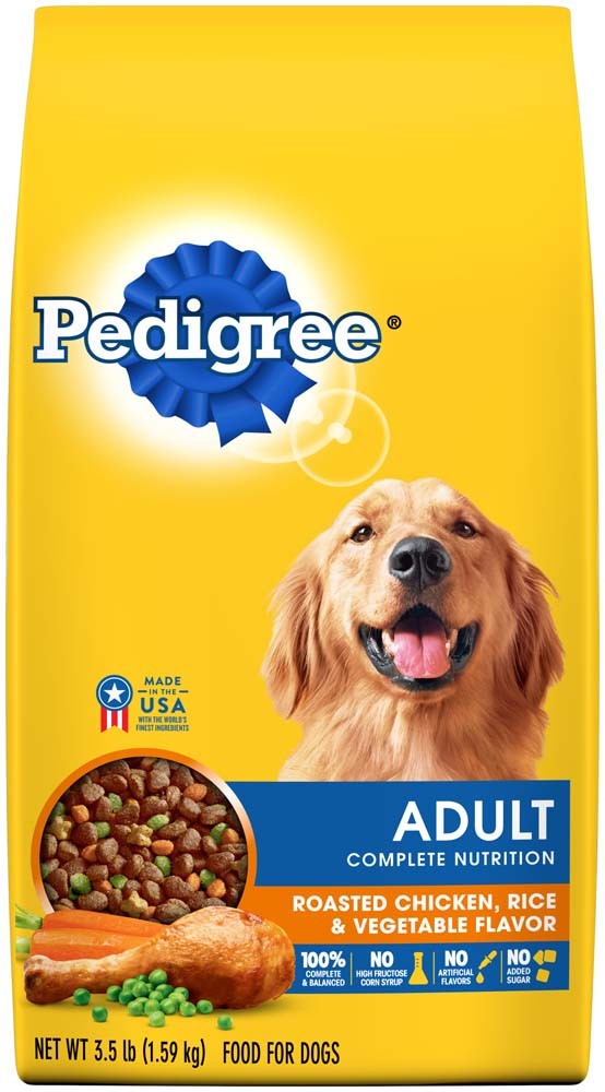 Pedigree Complete Nutrition Adult Dry Dog Food Roasted Chicken, Rice & Vegetable 3.5lb
