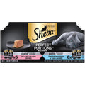 Sheba Perfect Portions Pate Wet Cat Food Variety Pack (Delicate Salmon, Tender Whitefish & Tuna) 2.6oz 12pk