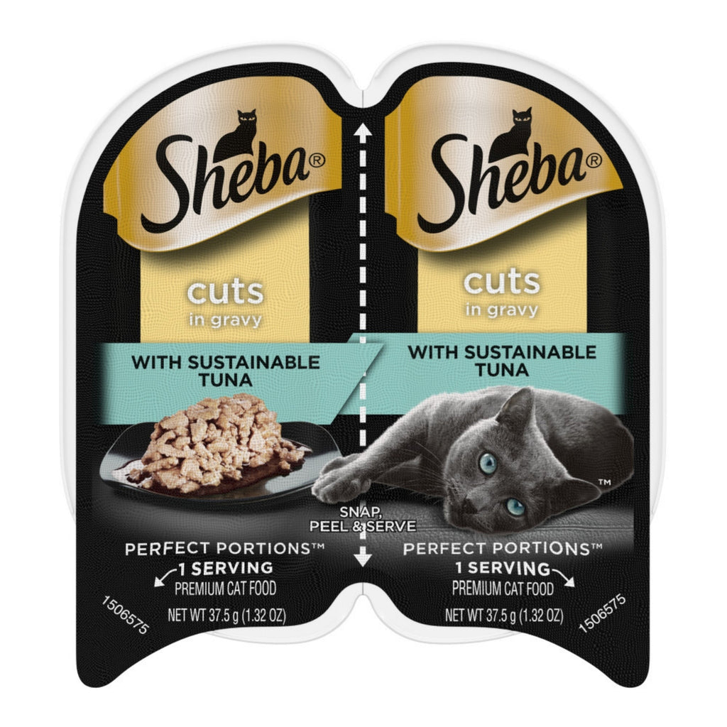 Sheba Perfect Portions Cuts in Gravy Wet Cat Food Signature Tuna 2.6oz 24pk
