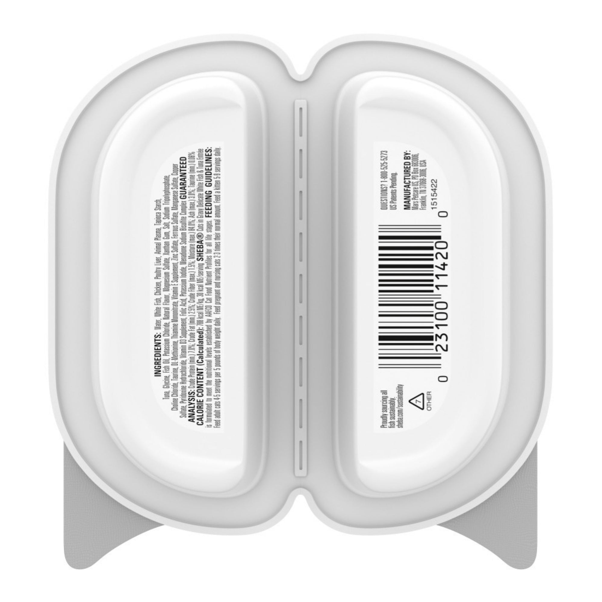 Sheba Perfect Portions Cuts in Gravy Wet Cat Food Delicate Whitefish & Tuna 2.6oz