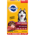 Pedigree High Protein Adult Dry Dog Food w/Red Meat Beef & Lamb 20.4lb