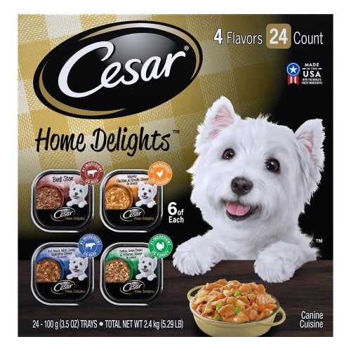 Cesar Filets in Gravy Adult Wet Dog Food Prime Rib 3.5oz 24pk