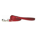 Omni Pet Leather Dog Leash Red  1/2in. x 4ft.