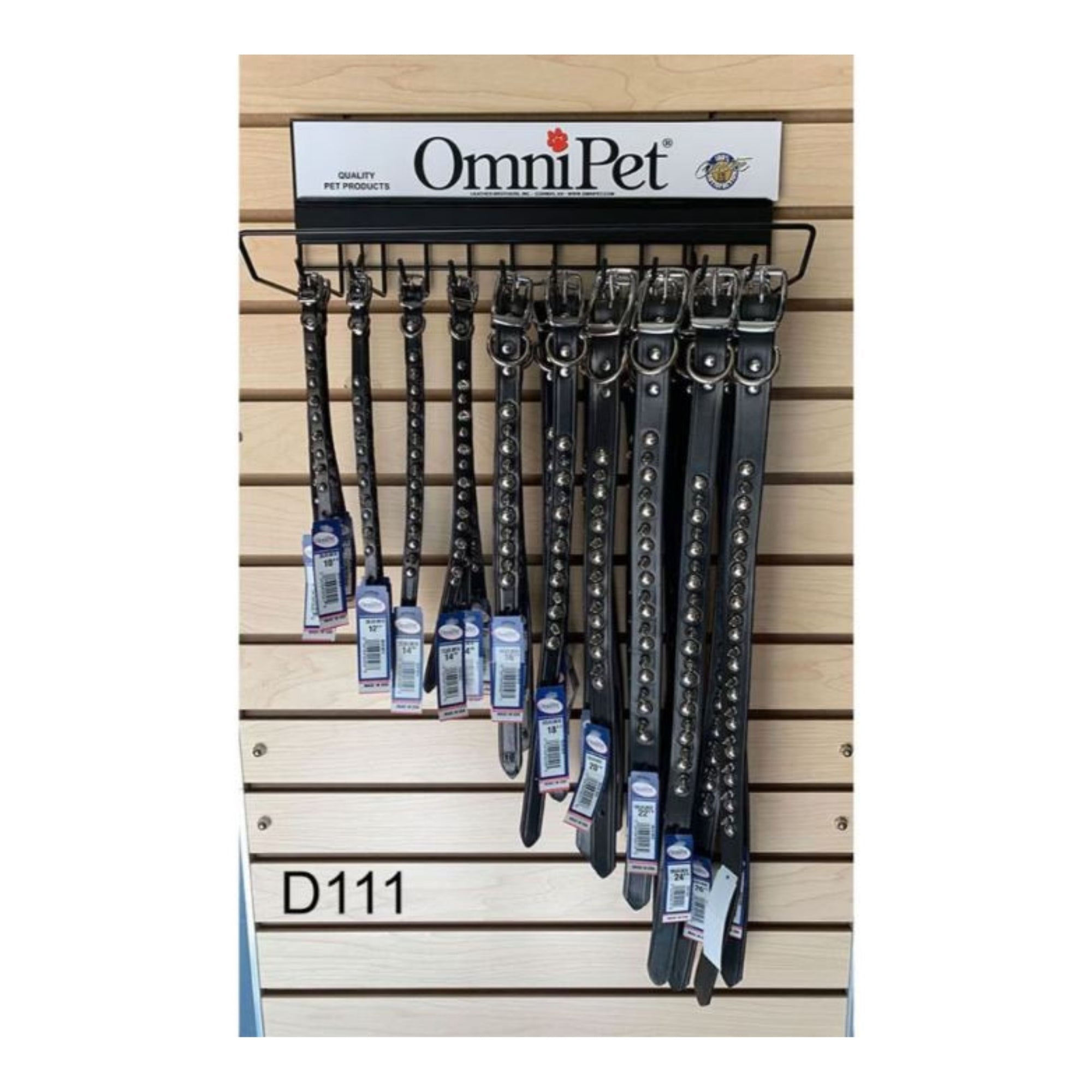 Omni Pet Latigo Spike/Stud Dog Collar Display Assorted 30 Pc