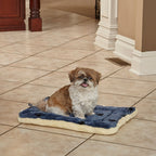MidWest Homes for Pets Reversible Paw Print Dog Bed Blue 1ea/14in X 22in.