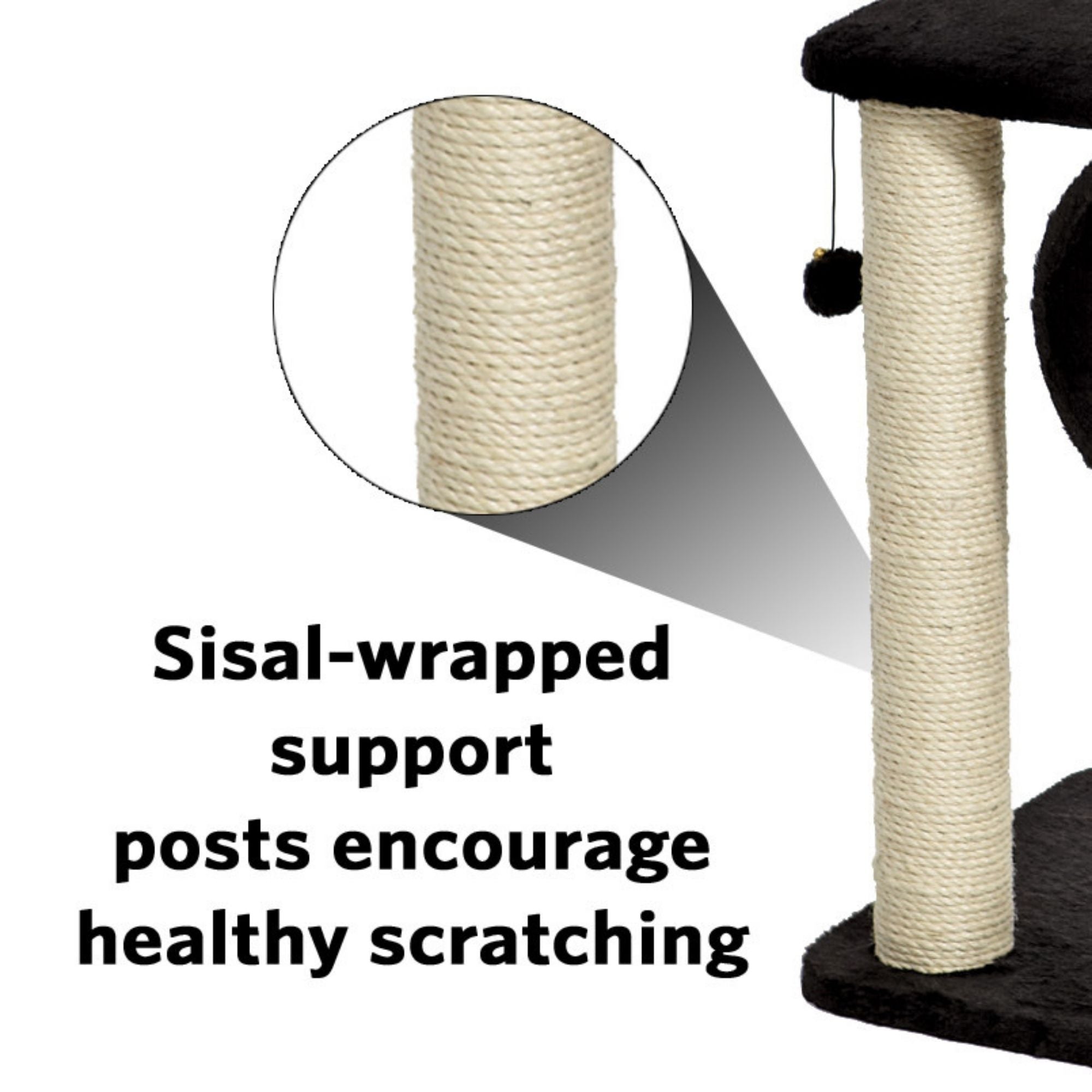 MidWest Homes for Pets feline Nuvo Cat Tree Escapade Black 1ea/44in.