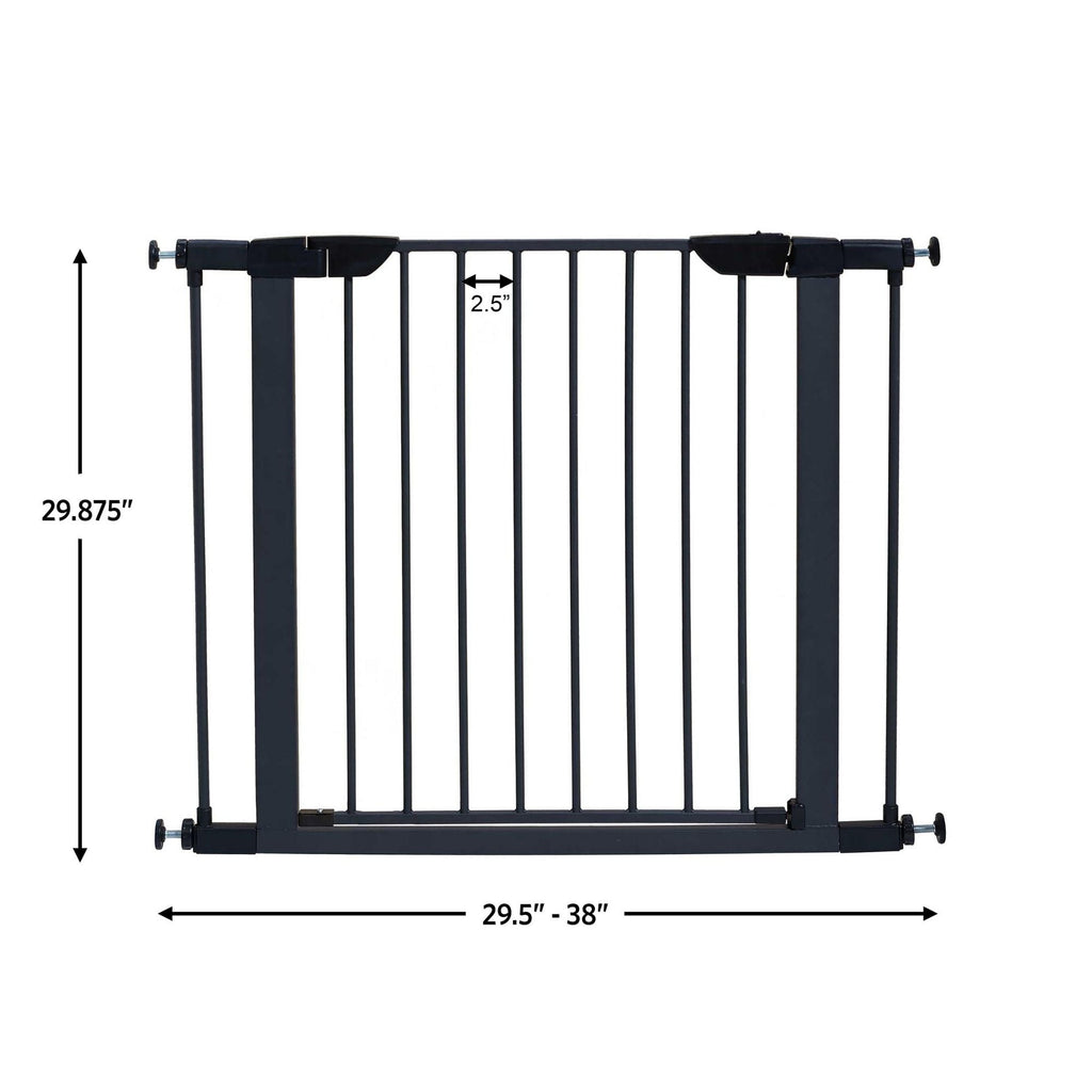 MidWest Homes for Pets Steel Pet Gate Graphite 1ea/29in.