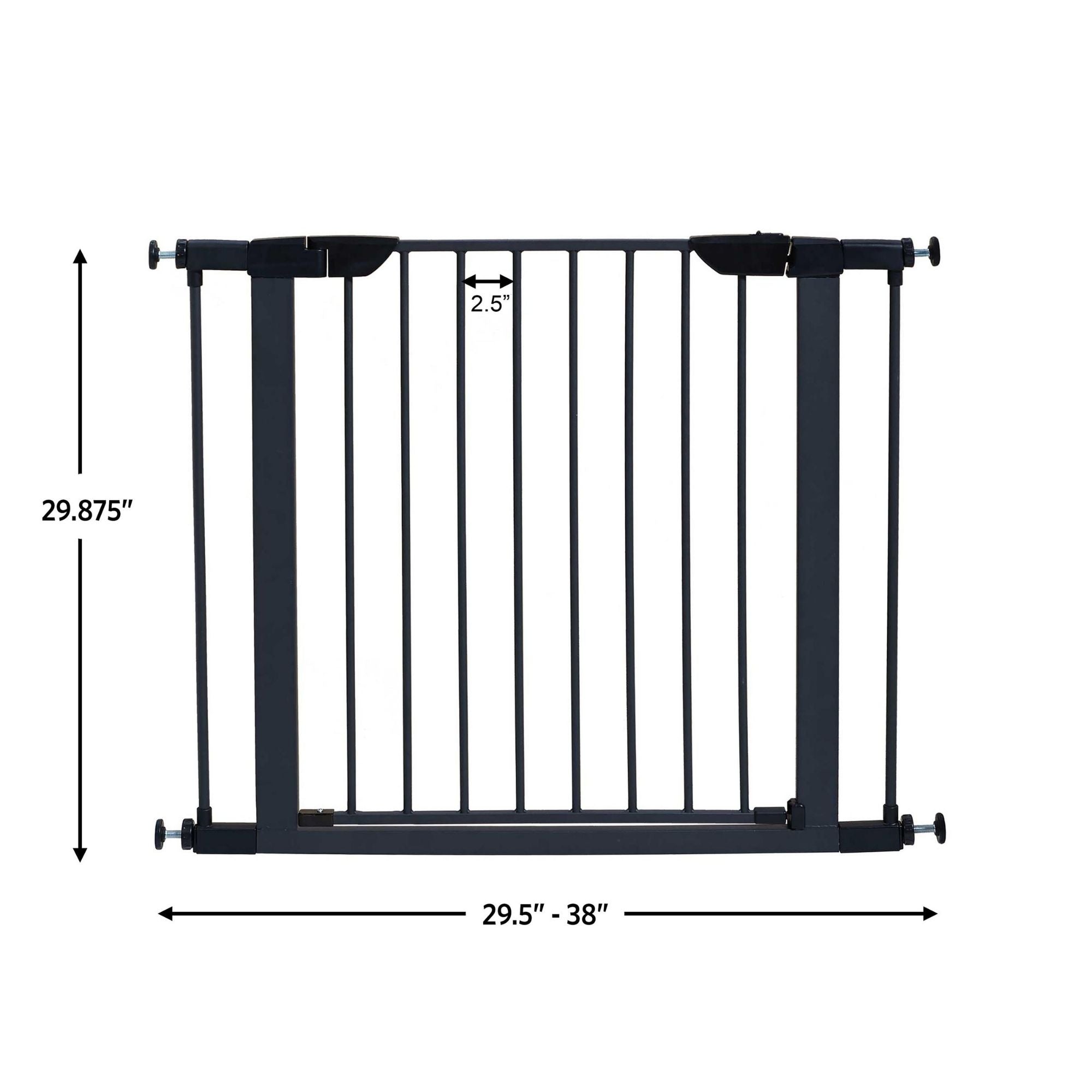 MidWest Homes for Pets Steel Pet Gate Graphite 1ea/29in.