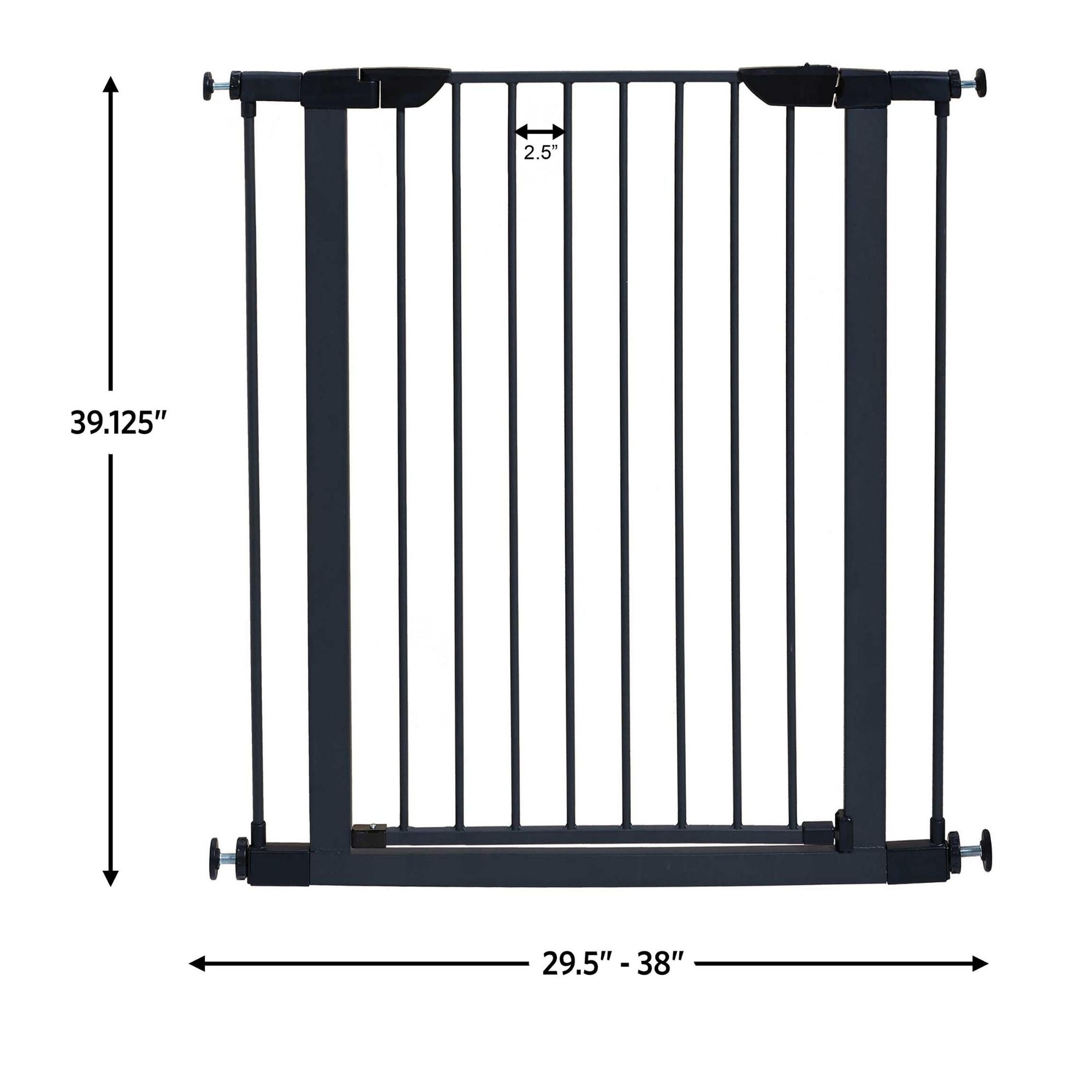 MidWest Homes for Pets Steel Pet Gate Graphite 1ea/39in.