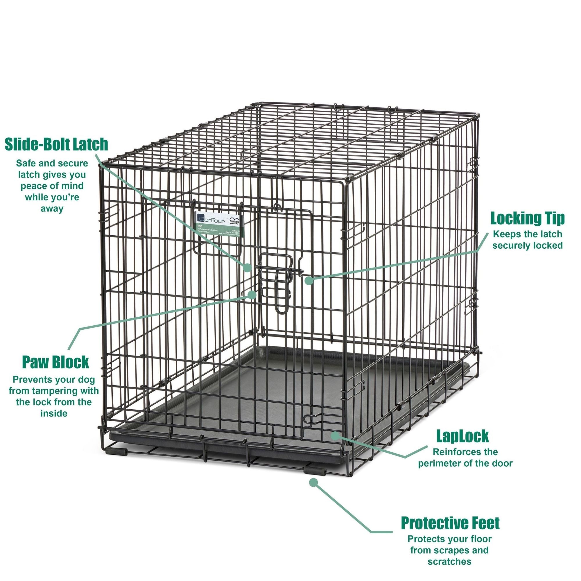MidWest Homes for Pets Contour Single Door Dog Crate 1ea/30in.