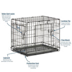 MidWest Homes for Pets Contour Double Door Dog Crate 1ea/24in.