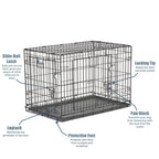 MidWest Homes for Pets Contour Double Door Dog Crate 1ea/36in.
