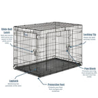 MidWest Homes for Pets Contour Double Door Dog Crate 1ea/42in.