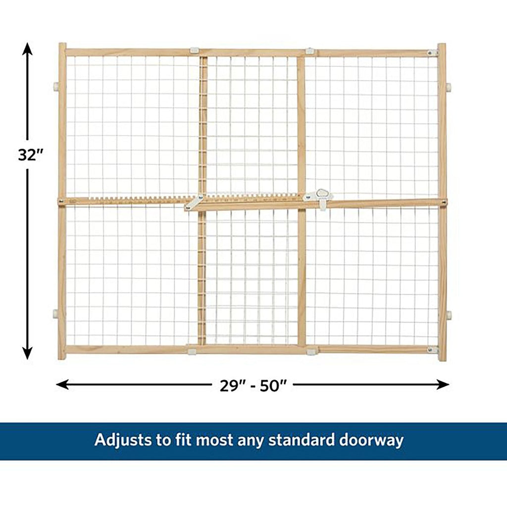 MidWest Homes for Pets Wood Pet Gate w/ Wire Mesh 1ea/32in.