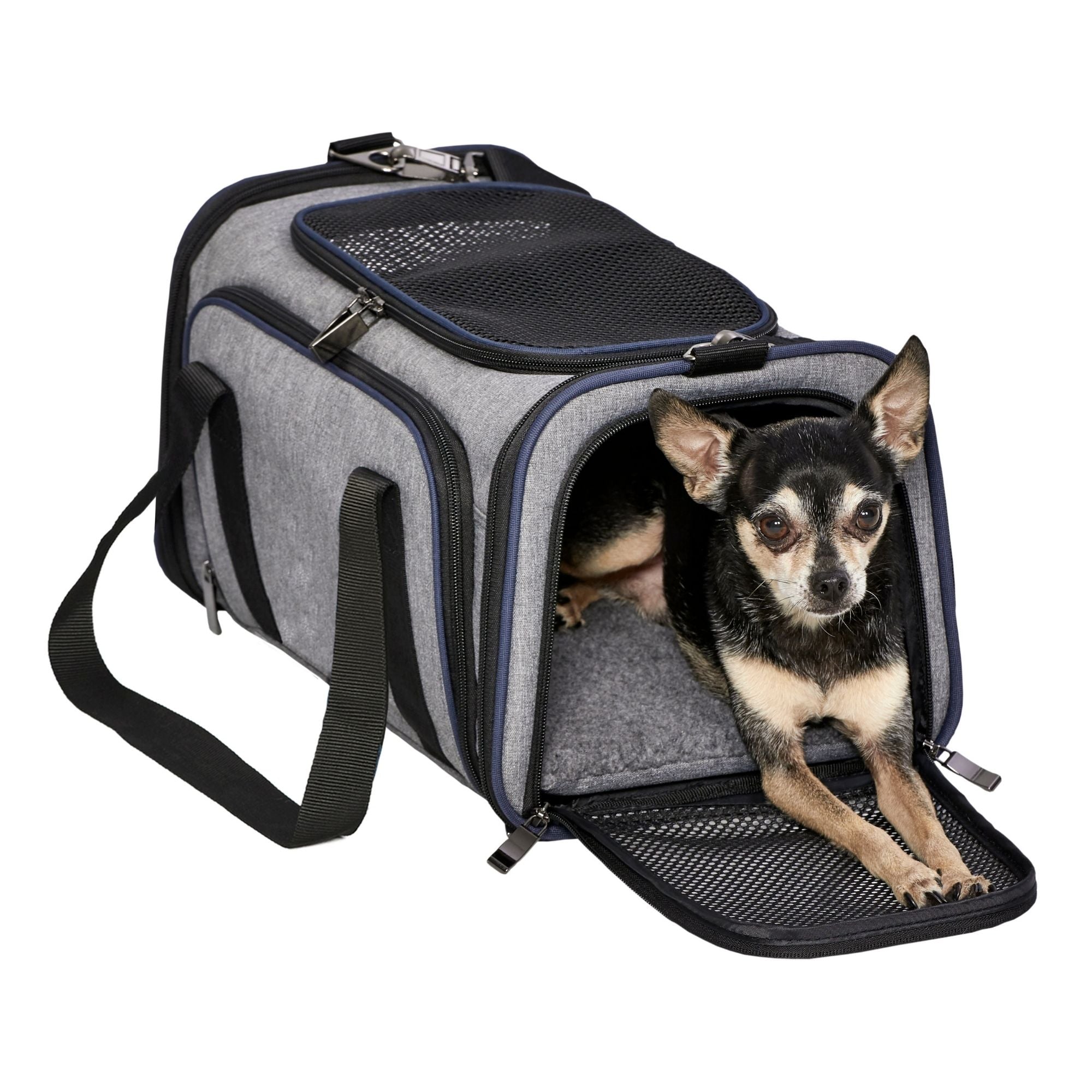 MidWest Homes for Pets Duffy Expandable Dog Carrier Gray 1ea/SM