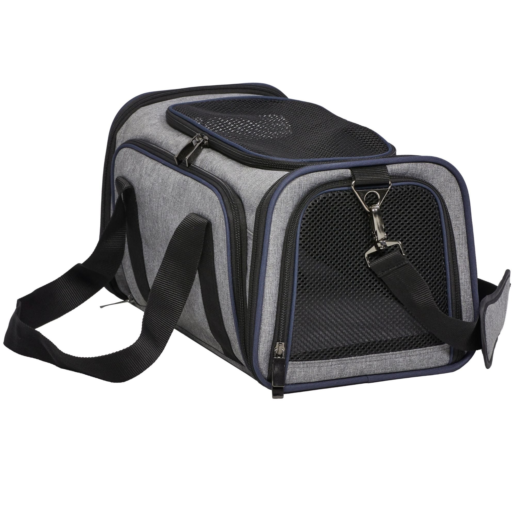 MidWest Homes for Pets Duffy Expandable Dog Carrier Gray 1ea/SM