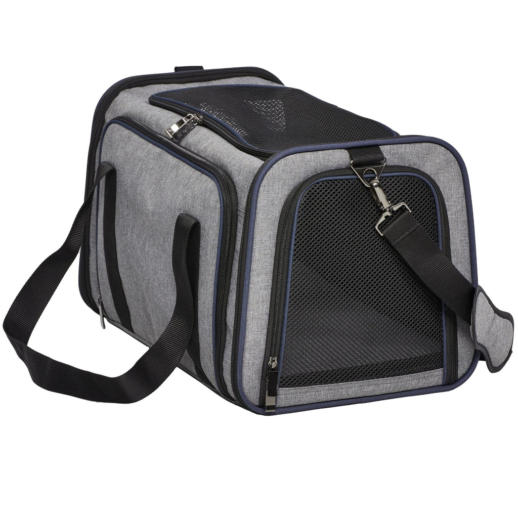 MidWest Homes for Pets Duffy Expandable Dog Carrier Gray 1ea/LG