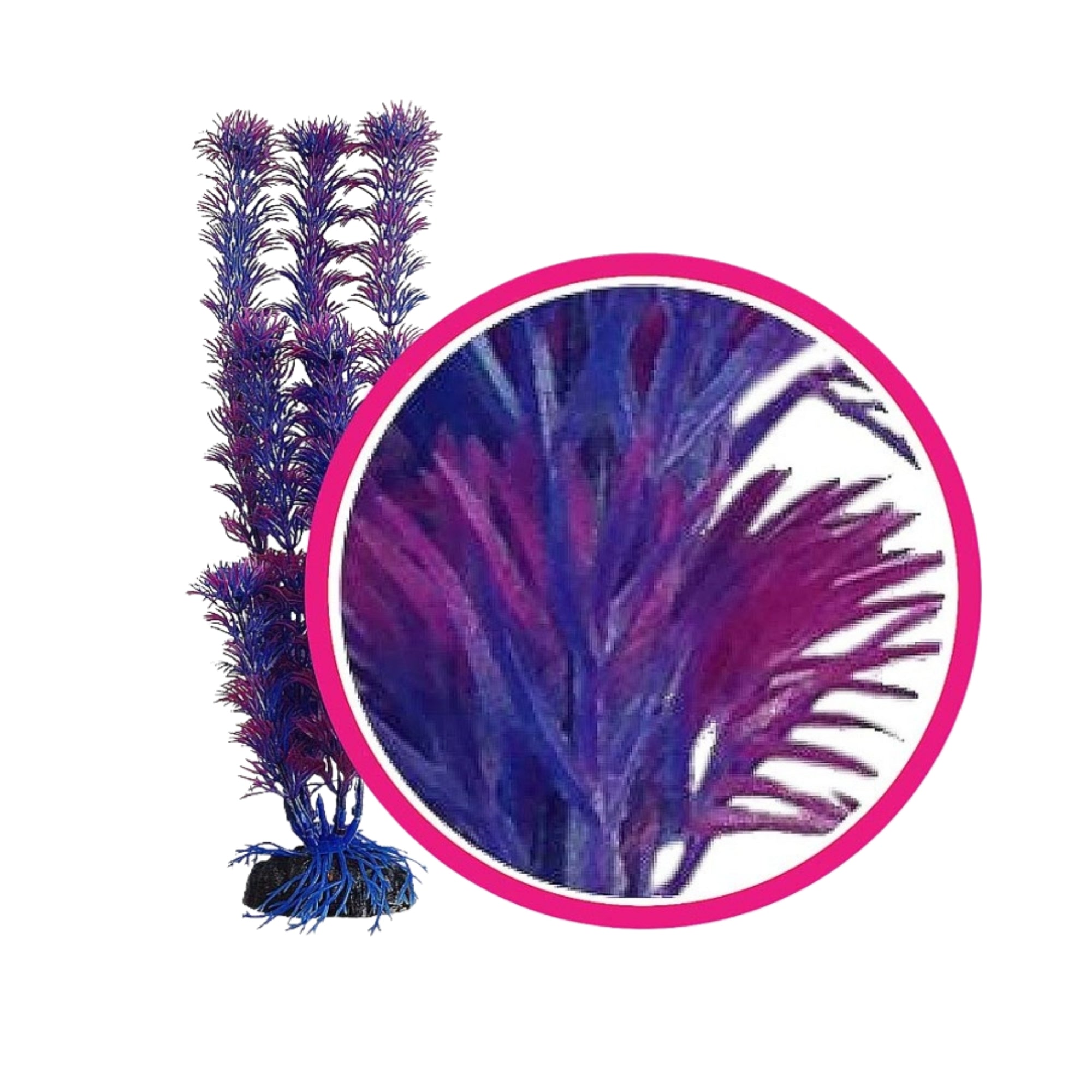 Weco Products Dream Series Fuschia Fern Aquarium Plant Pink, Purple, 1ea/12 in