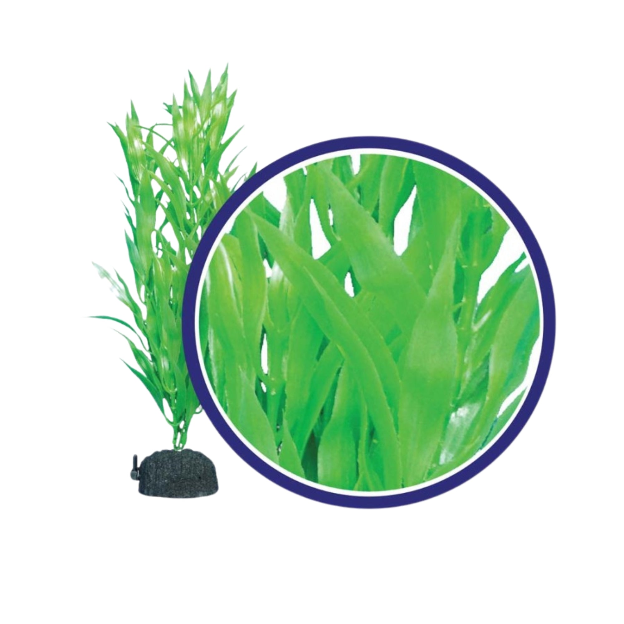 Weco Products Freshwater Series Bamboo Leaf Aquarium Plant Green, 1ea/18 in