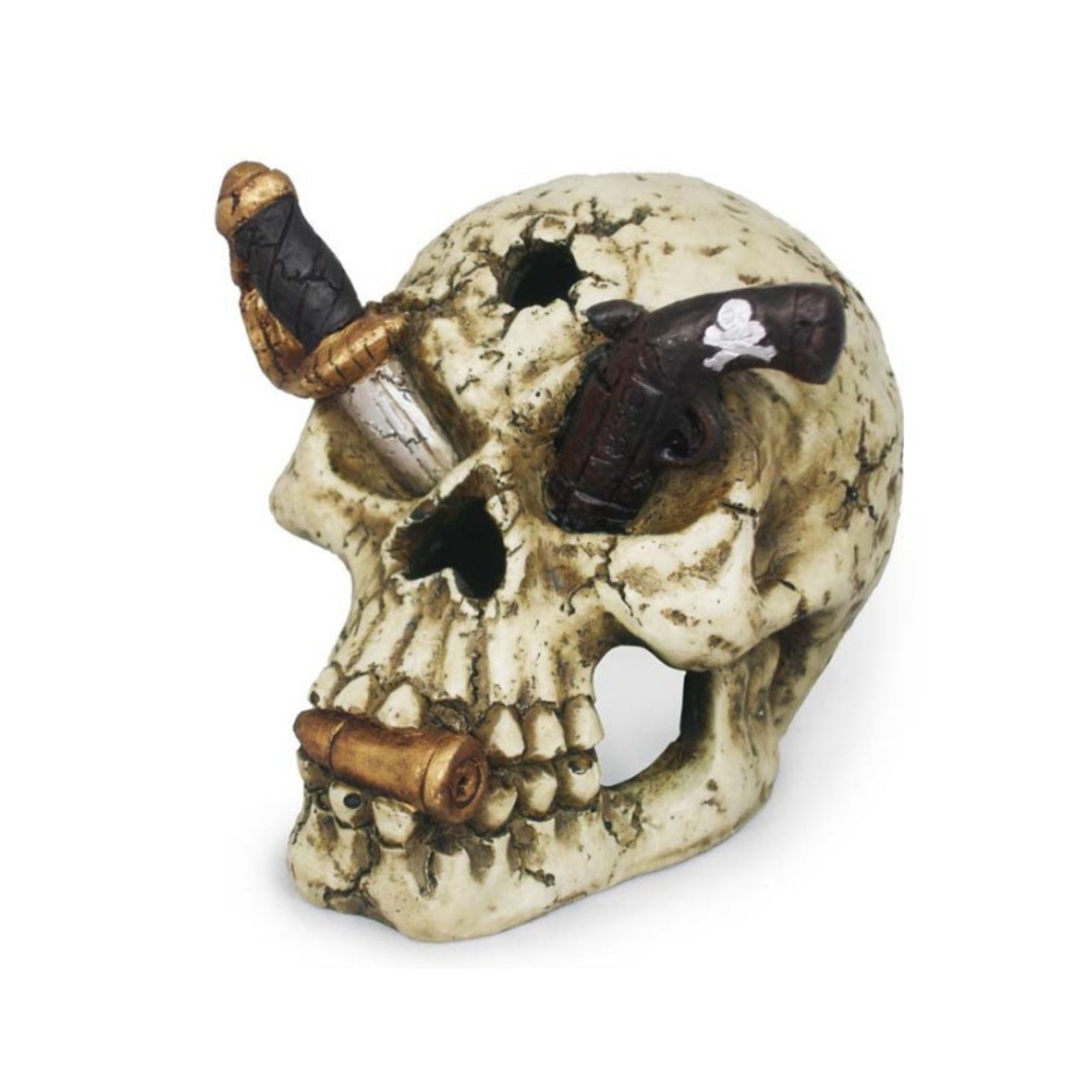 Weco Products Wecorama Catacombs Pirate Skull Aquarium Ornament Multi-Color, 1ea