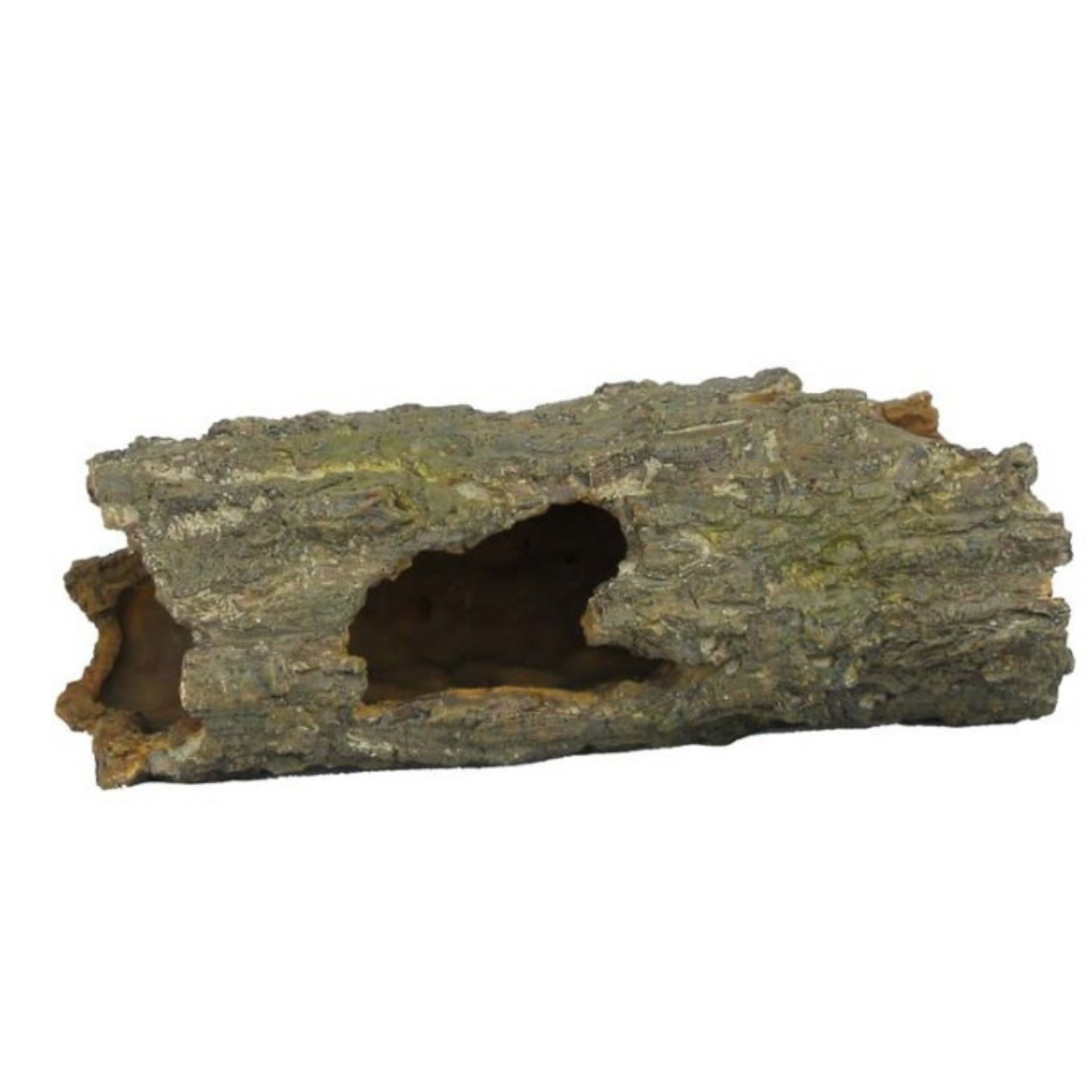 Weco Products Wecorama Sleepy Hollows Mossy Log Terrarium Ornament with Hollow Brown/Green, 1ea/MD