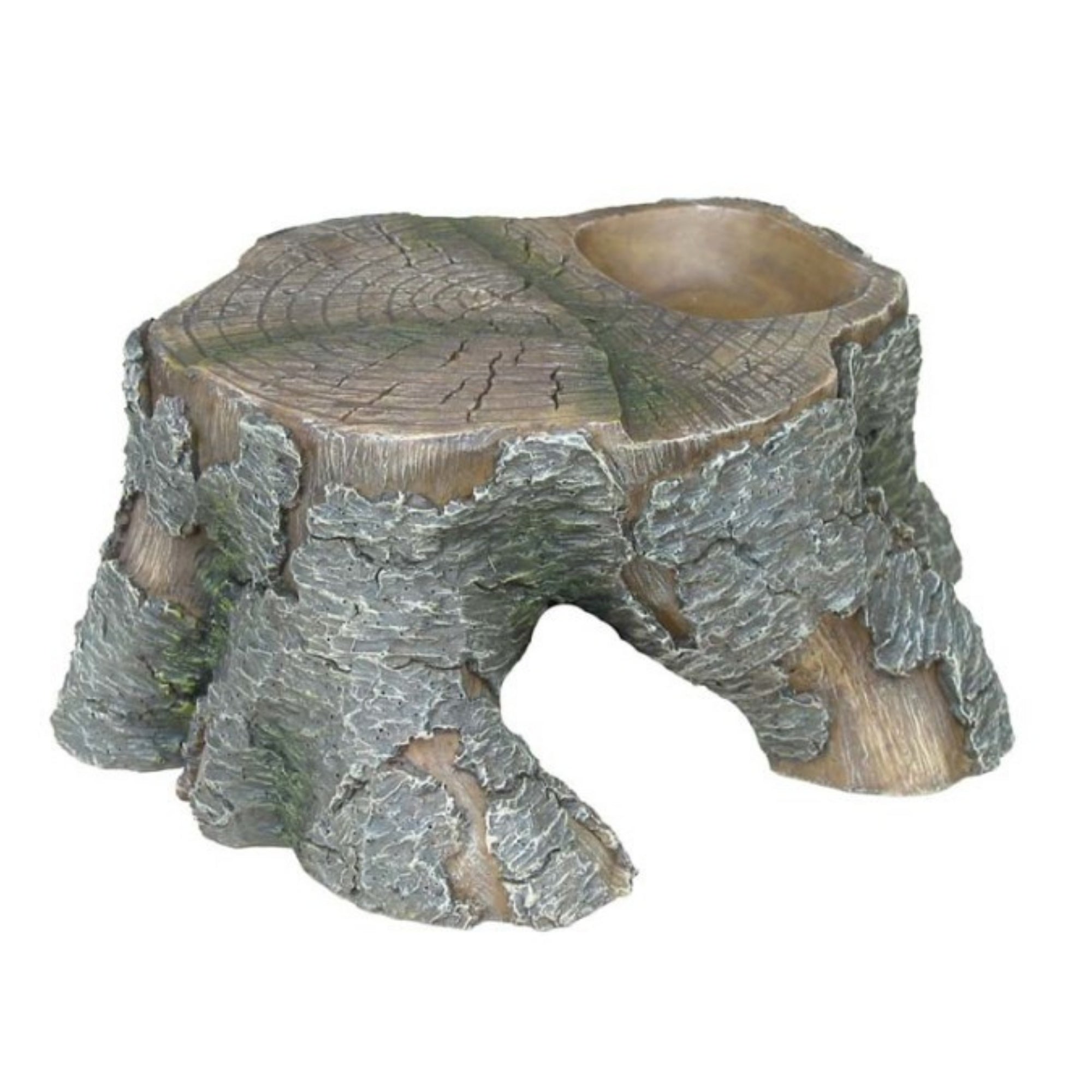 Weco Products Wecorama Sleepy Hollows Pine Stump Den Terrarium Ornament Gray/Brown, 1ea/MD