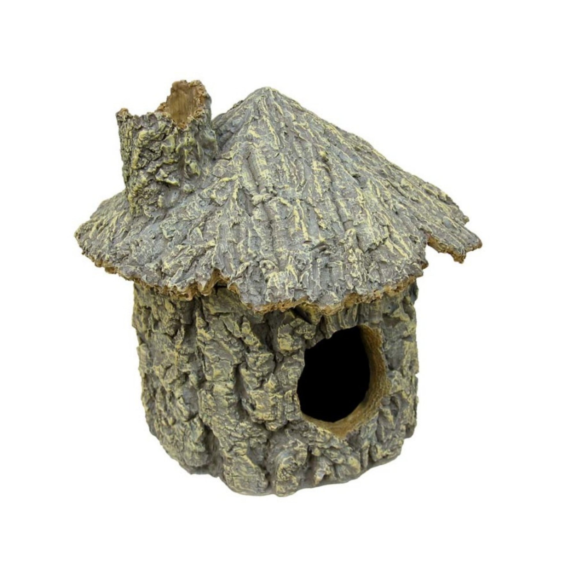 Weco Products Wecorama Sleepy Hollows Green Pine Hut Terrarium Ornament Green, 1ea