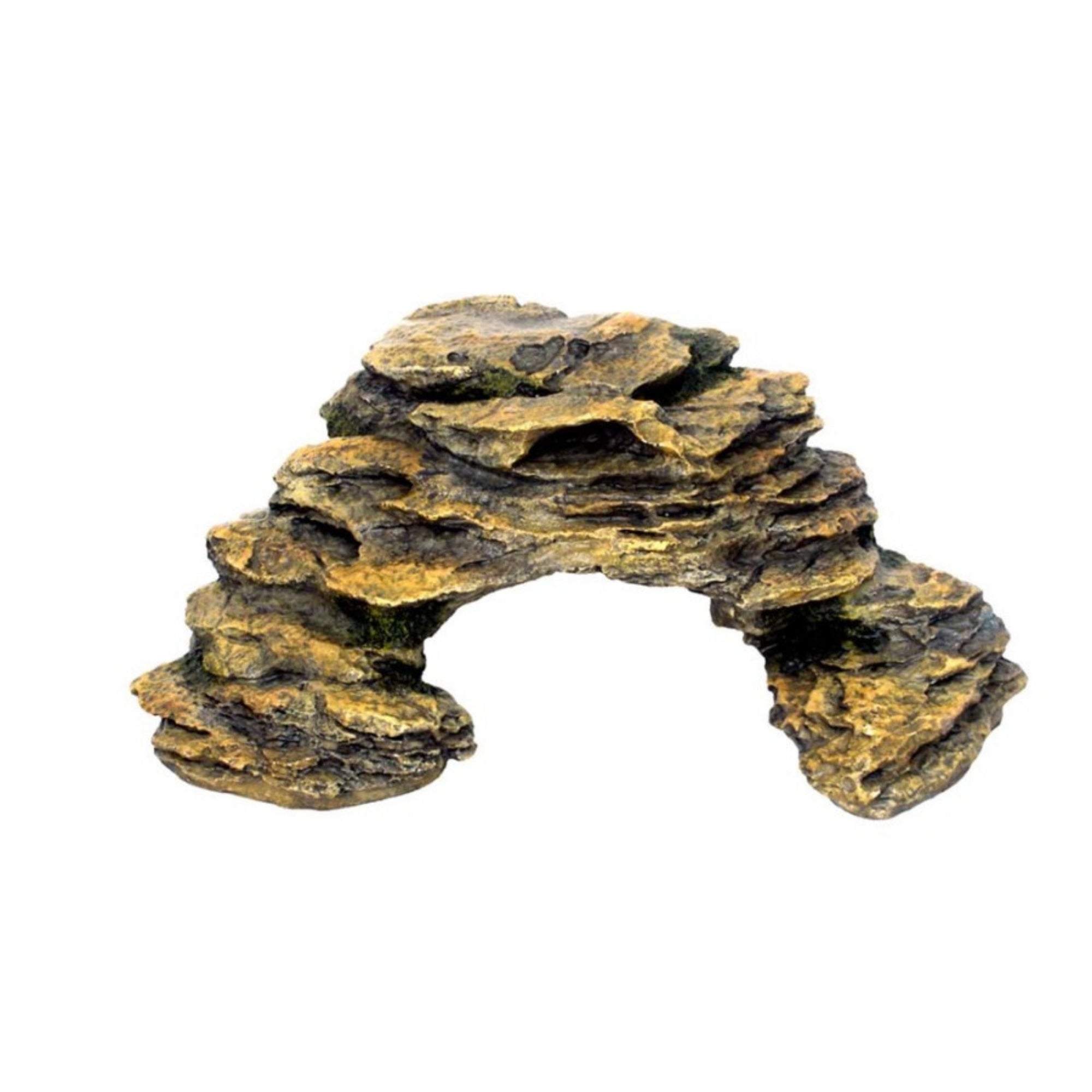 Weco Products Wecorama Galapagos Silver Shale Corner Ramp Terrarium Ornament Brown, 1ea/10.4 in