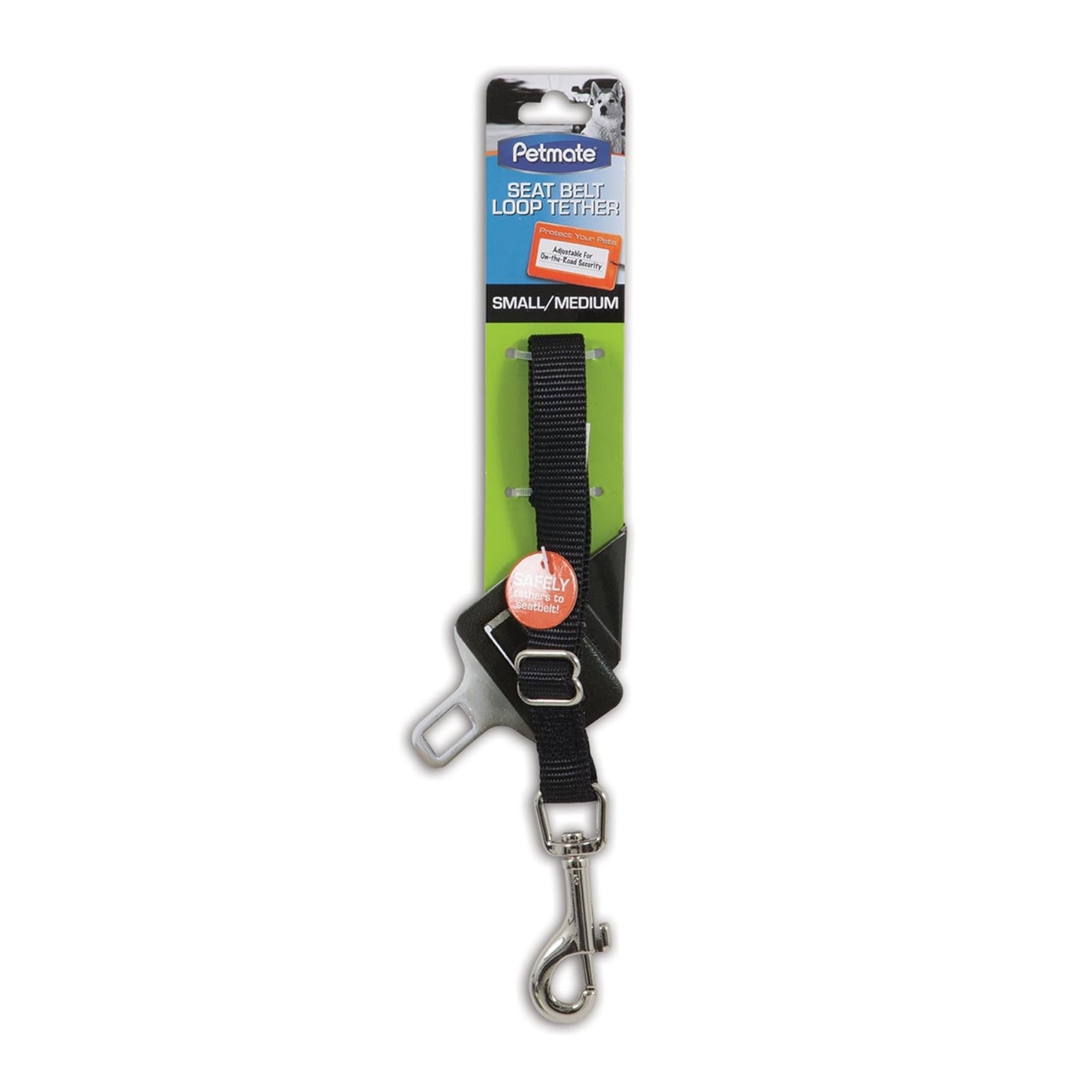 Petmate Seat Belt Loop Tether Black 1ea/MD
