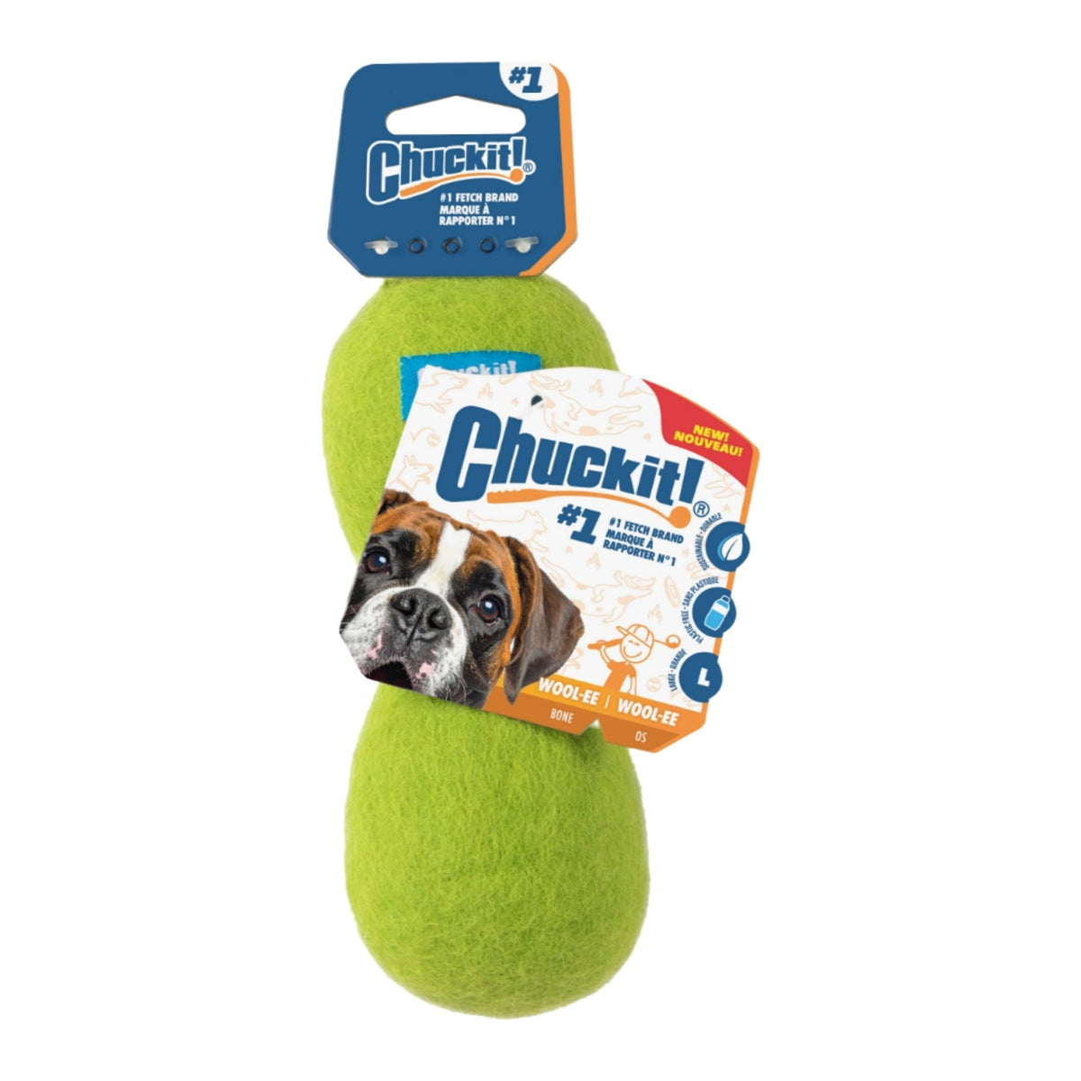 Chuckit Dog Wool-ee Bone Green Large