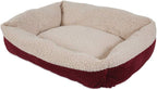 Aspen Self Warming Rectangular Dog Lounger Bed Barn Red/Cream 1ea/35In X 27 in, LG