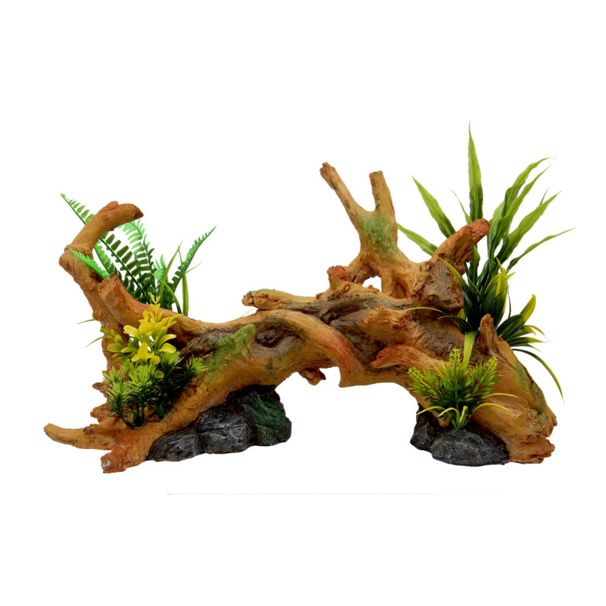 Blue Ribbon Pet Products Exotic Environments Driftwood w/Plants Aquarium Ornament 1ea/20in.