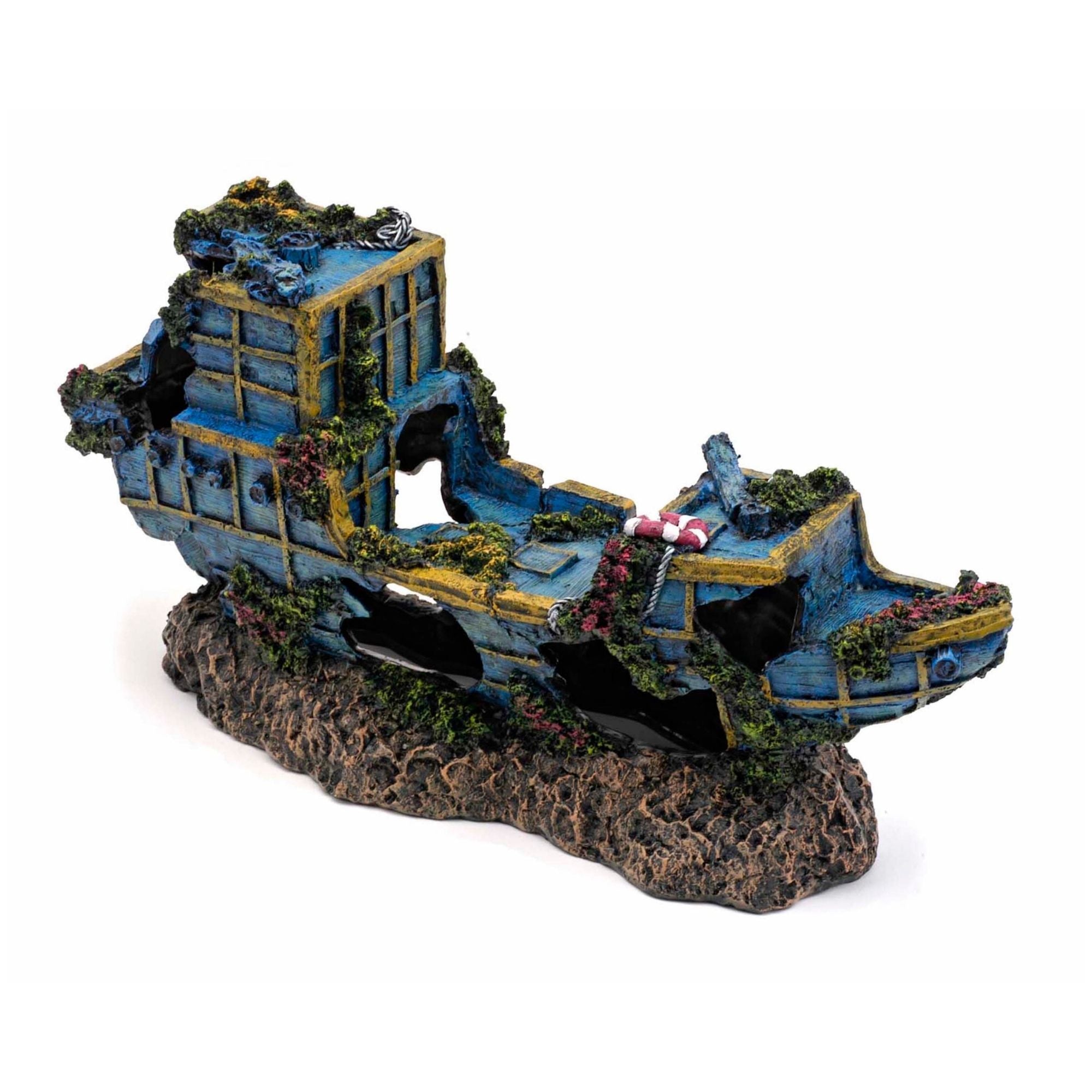 Penn-Plax Pirate Treasure Ship Aquarium Ornament Multi-Color 1ea/3 in, SM