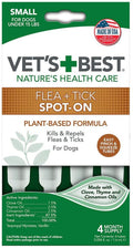 Vet's Best Flea and Tick Spot-On 1ea/1.6 ml, 4 ct