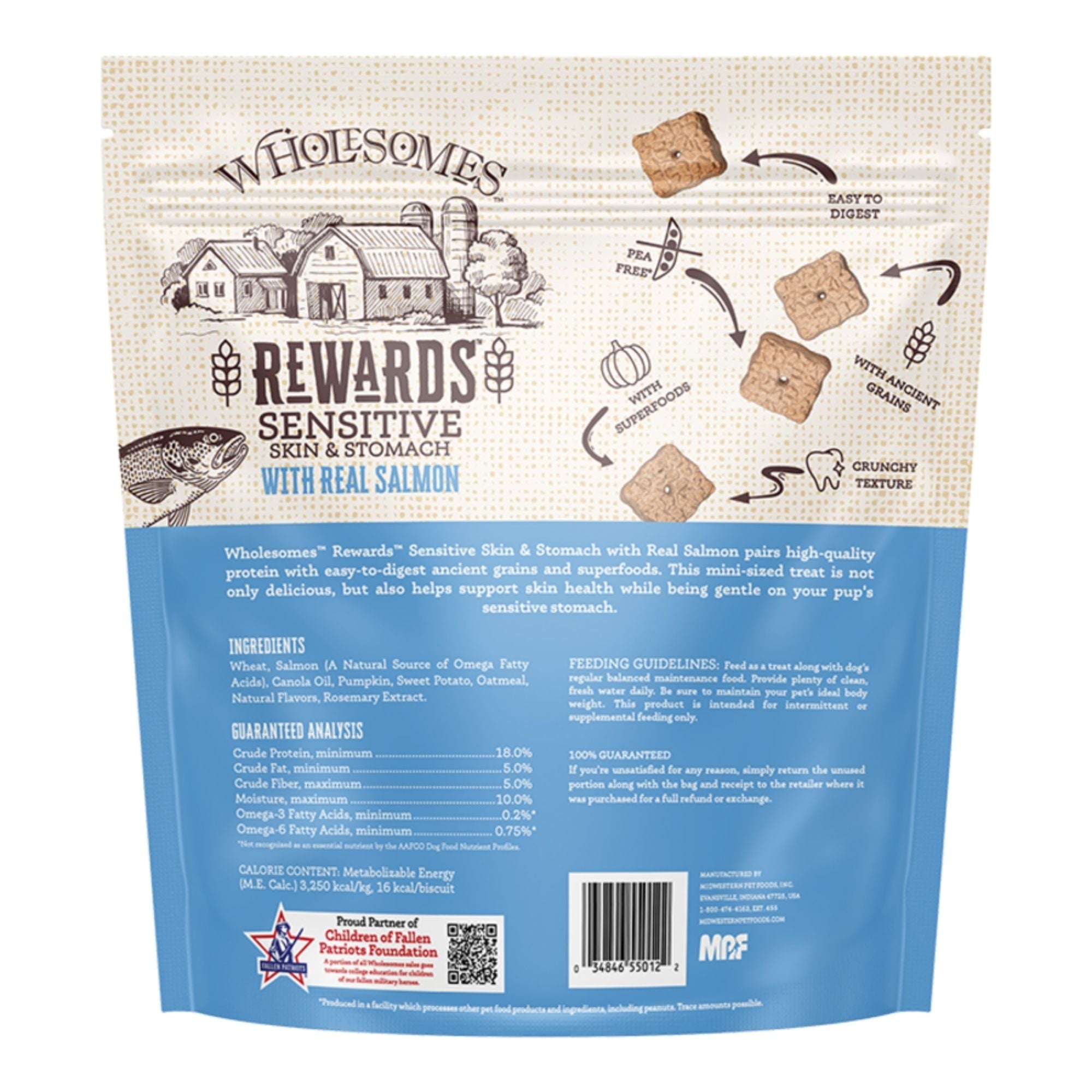 Sportmix Dog Wholesomes Rewards Sensitive Skin & Stomach Salmon 3Lbs
