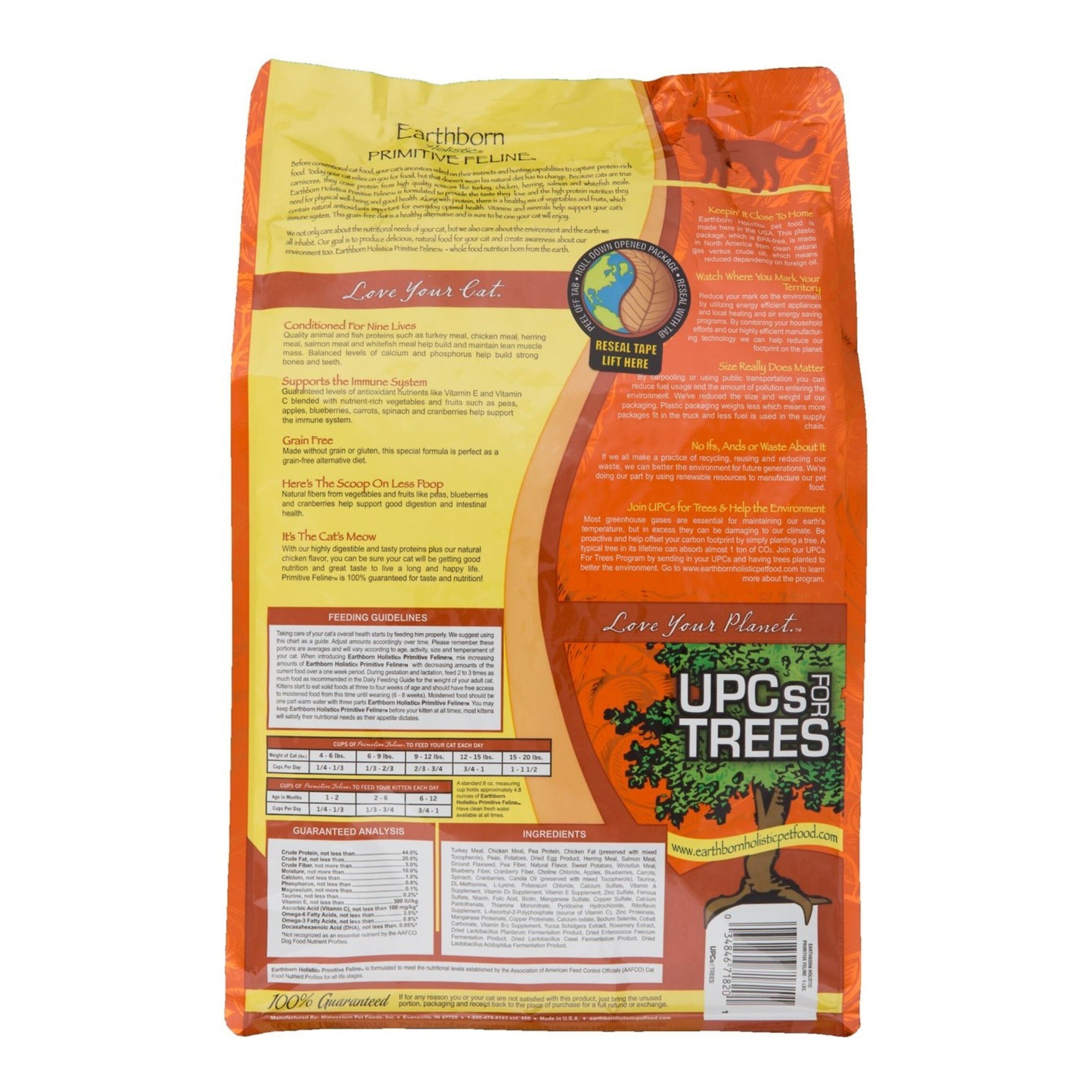 Earthborn Holistic Primitive Feline Grain Free Dry Cat Food 5lb