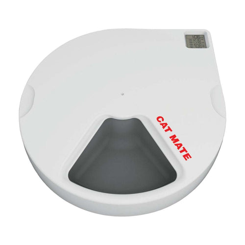 Ani Mate Automatic Digital Meal Feeder White 1ea/5 Meal Feeder